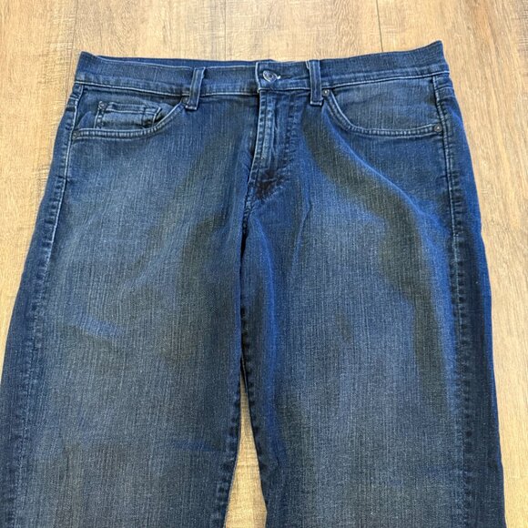 7 For All Mankind Slimmy Jeans Mens 33 Dark Blue Wash - Picture 2 of 8